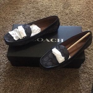 Coach back loafers